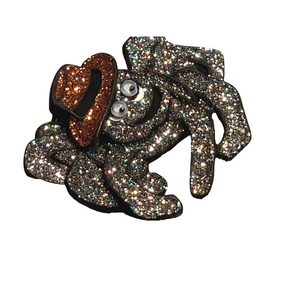 Halloween Glittery Spider Brooch With Orange Hat & Googly Eyes - Picture 9 of 15